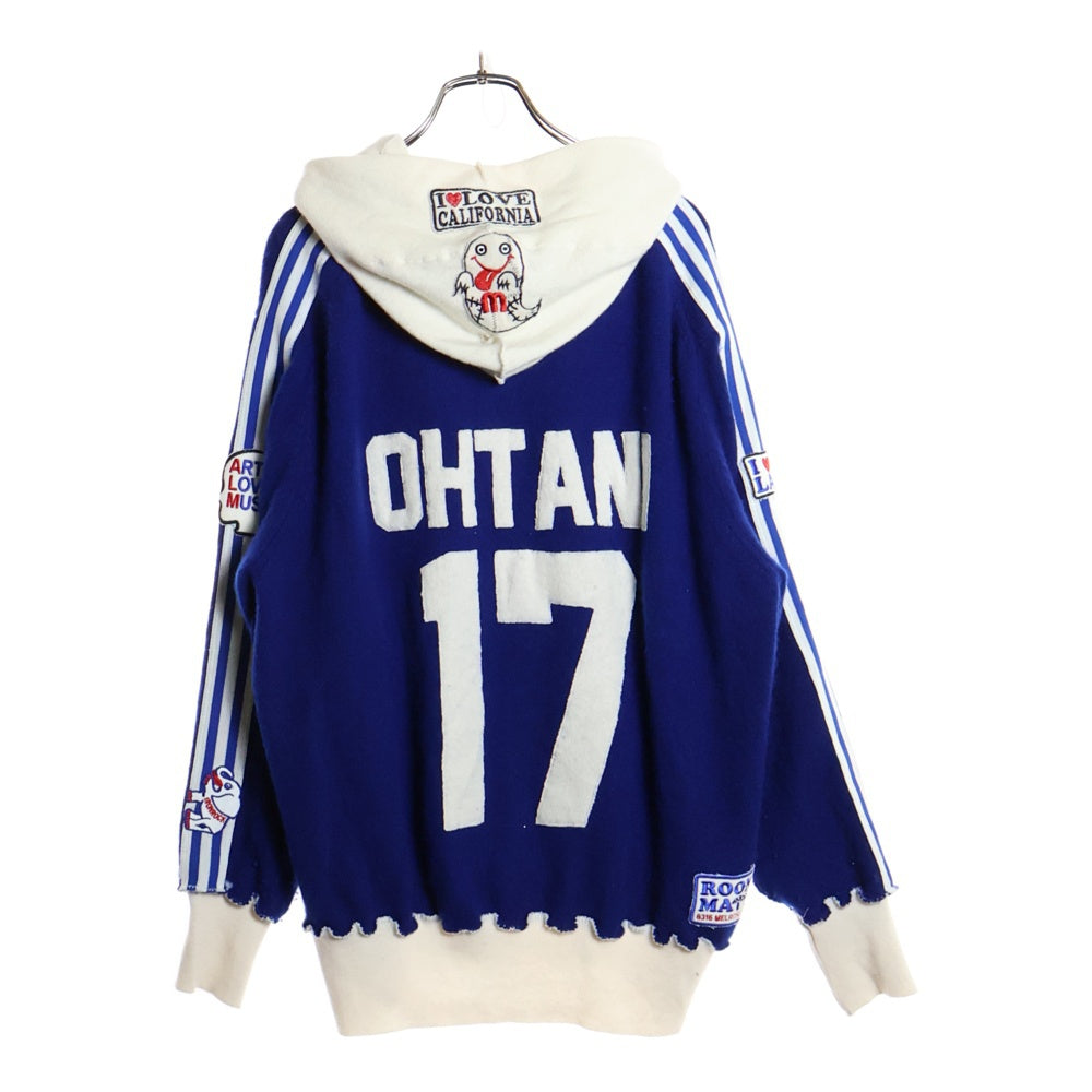 A Love Movement(ア ラブ ムーブメント) OHTANI LA 17 ジップアップ フーディ カシミアトラックジャケット ブルー
