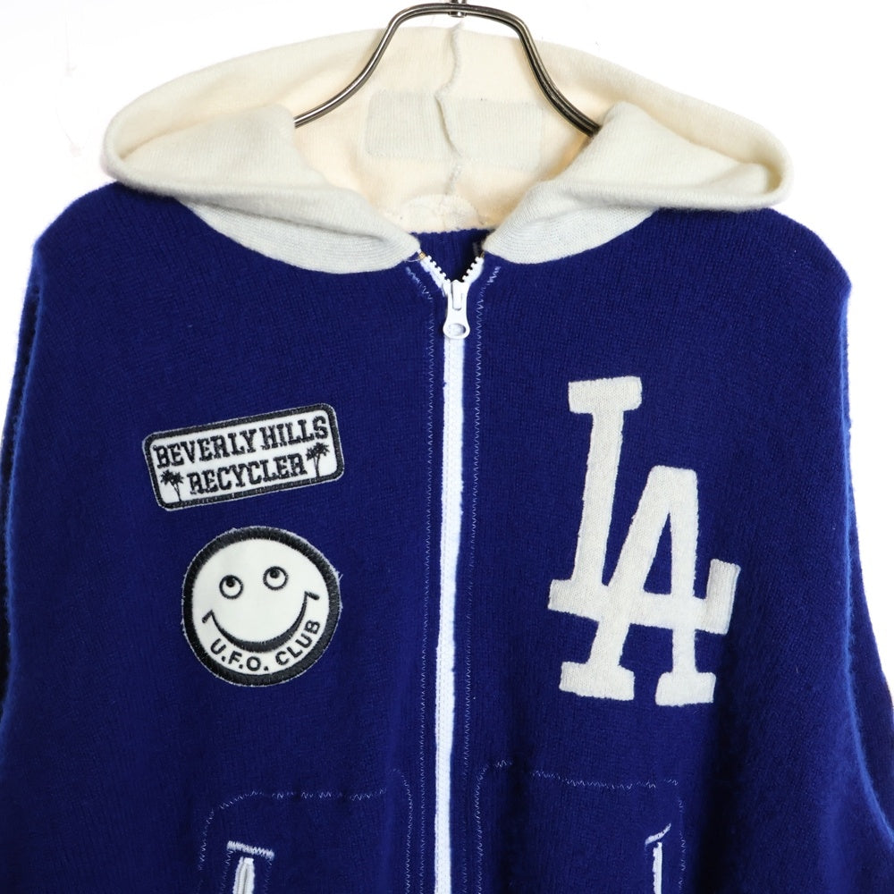 A Love Movement(ア ラブ ムーブメント) OHTANI LA 17 ジップアップ フーディ カシミアトラックジャケット ブルー