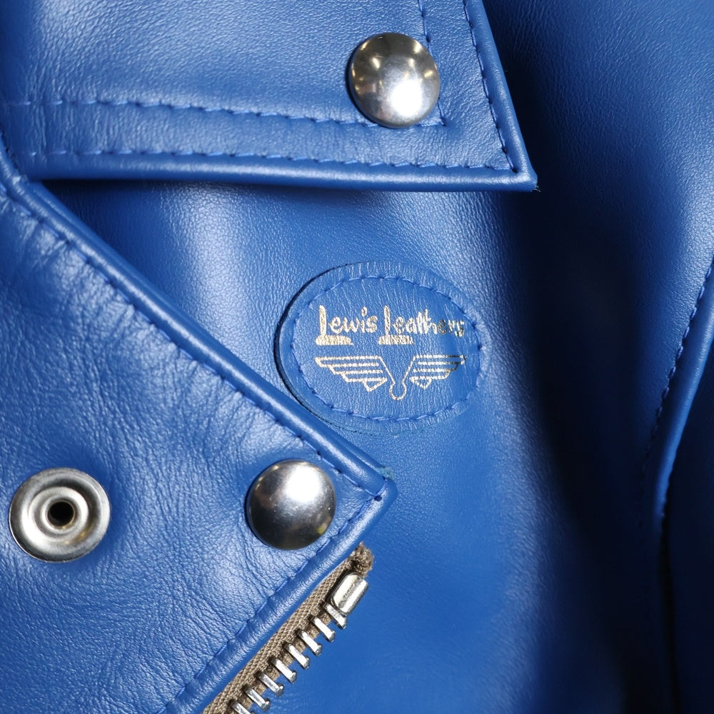 Lewis Leathers(ルイスレザー) CYCLONE サイクロン ホース ハイド ダブルライダース ジャケット ブルー 103MT-1612