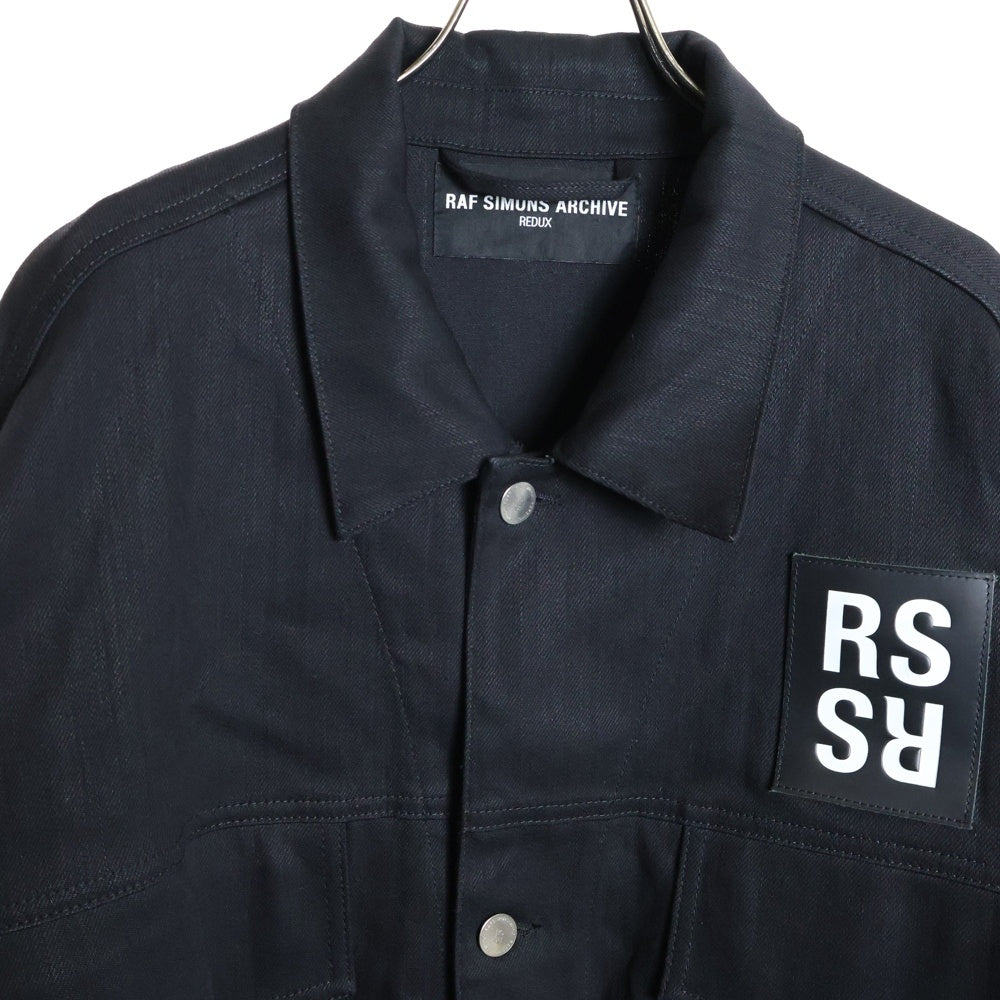RAF SIMONS(ラフシモンズ) 21SS ARCHIVE REDUX グラフィックパッチオーバーサイズデニムシャツジャケット アーカイブレダックス ブラック A01-705-10133