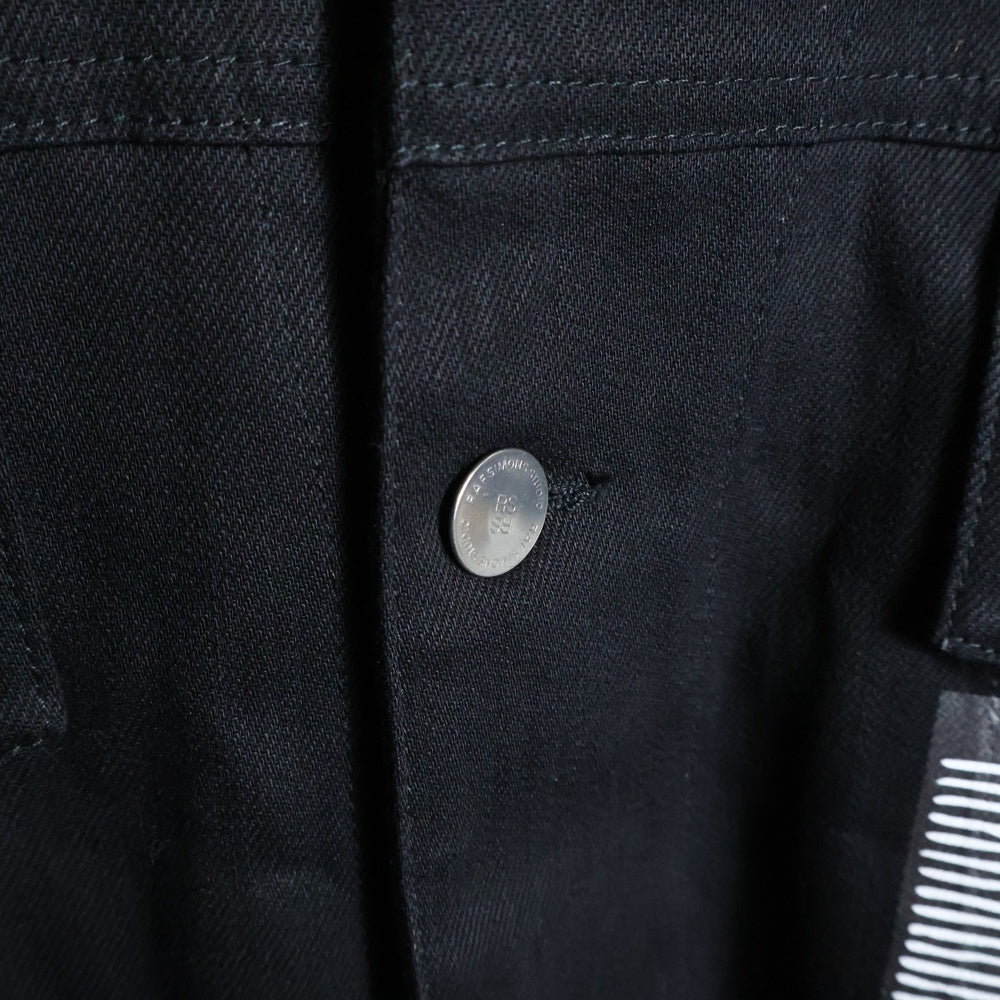 RAF SIMONS(ラフシモンズ) 21SS ARCHIVE REDUX グラフィックパッチオーバーサイズデニムシャツジャケット アーカイブレダックス ブラック A01-705-10133