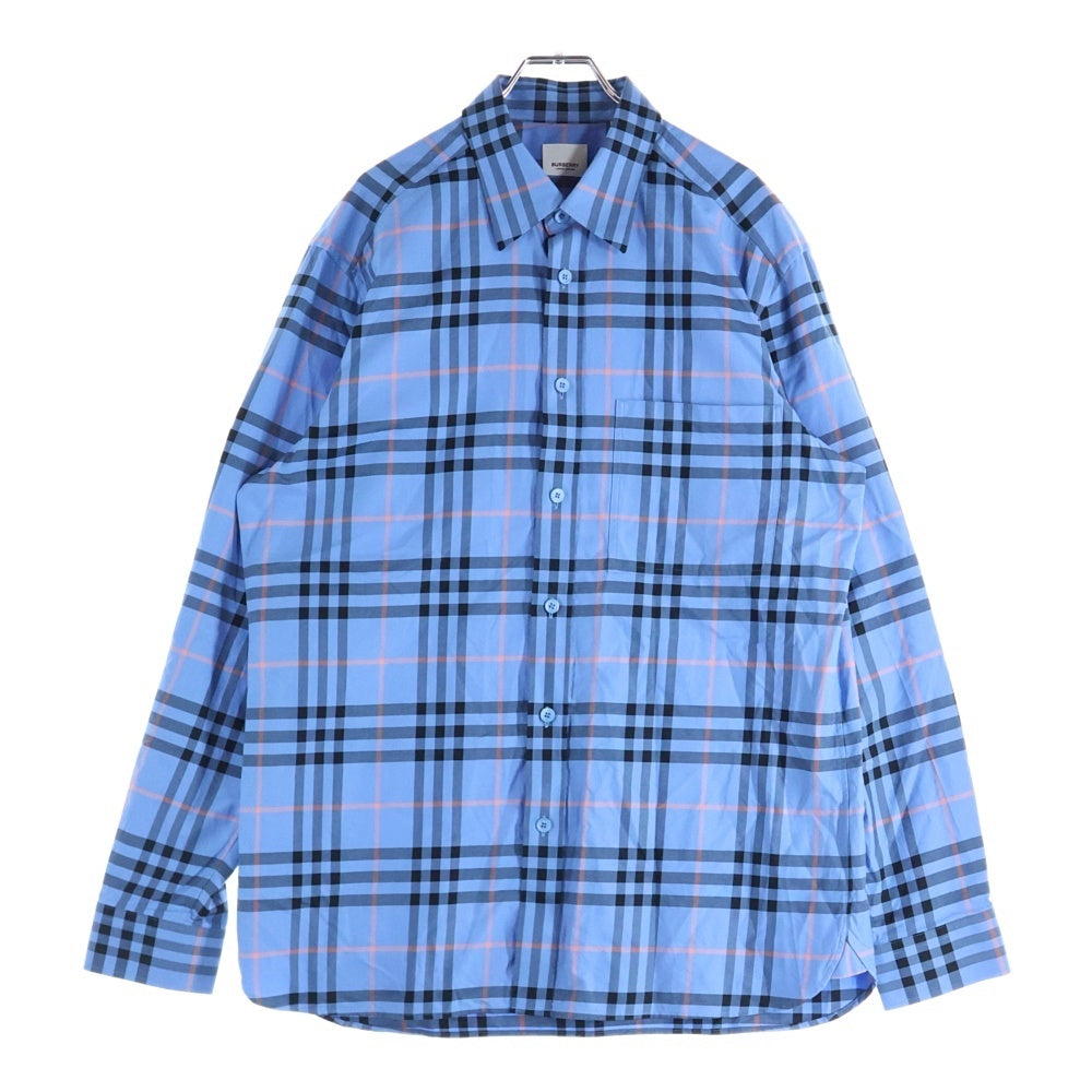 BURBERRY チェック柄 長袖シャツ Mサイズ　新品、タグつき BURBERRY チェック柄 長袖シャツ Mサイズ