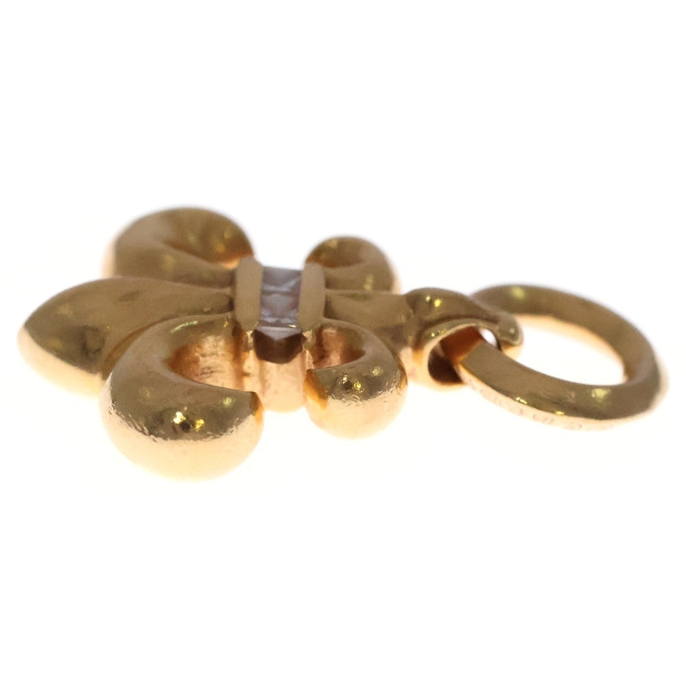 CHROME HEARTS(クロムハーツ) 22K BS FLUER CHARM 2D BSフレアチャーム 2ダイヤ ネックレストップ ゴールド