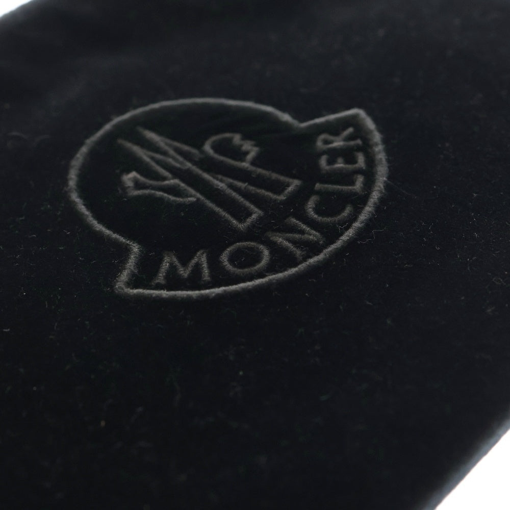 MONCLER(モンクレール) ロゴワッペン ベロア セカンド クラッチバッグ ブラック