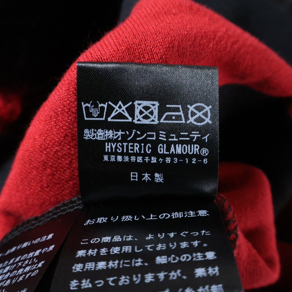 HYSTERIC GLAMOUR(ヒステリックグラマー) MAXIMUM SOUNDS マキシマム サウンズ ボーダー ニット ブラック/レッド レディース 01253CS02