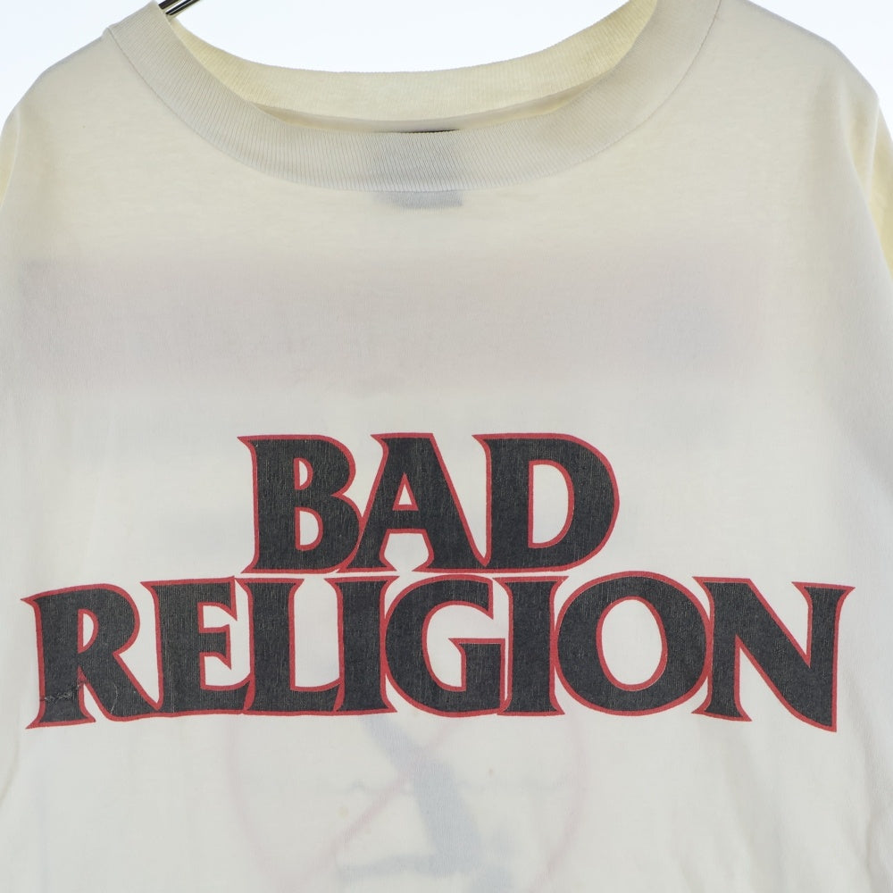 VINTAGE(ヴィンテージ) 90s GIANT コピーライト有 90s BAD RELIGION クルーネック 半袖 Tシャツ ホワイト