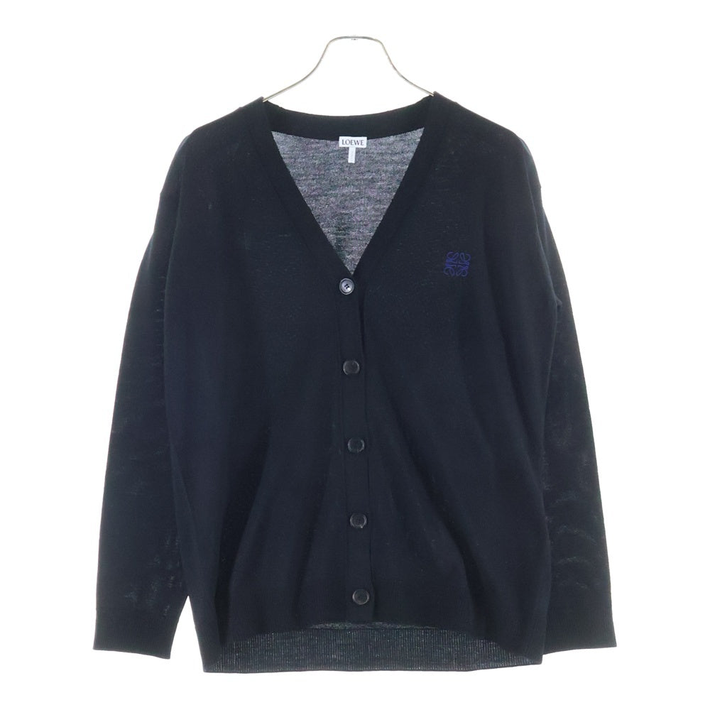 LOEWE(ロエベ) アナグラム刺繍 ニットカーディガン ブラック