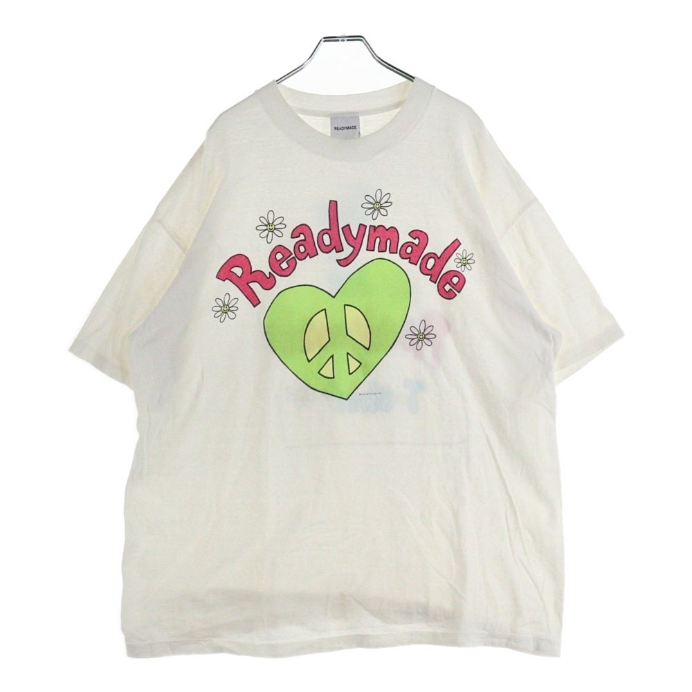 READY MADE(レディメイド) 24SS RE-CO-WH-00-00-275 ハートロゴプリントTシャツ ホワイト