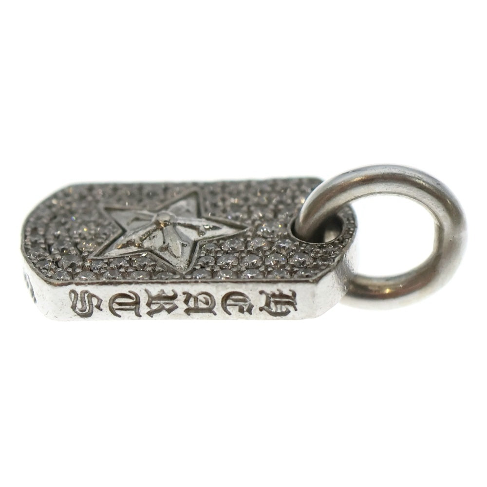 CHROME HEARTS(クロムハーツ) 18KWG DT TNY STAR P D タイニードッグタグスター PAVEダイヤ ホワイトゴールド ネックレストップ