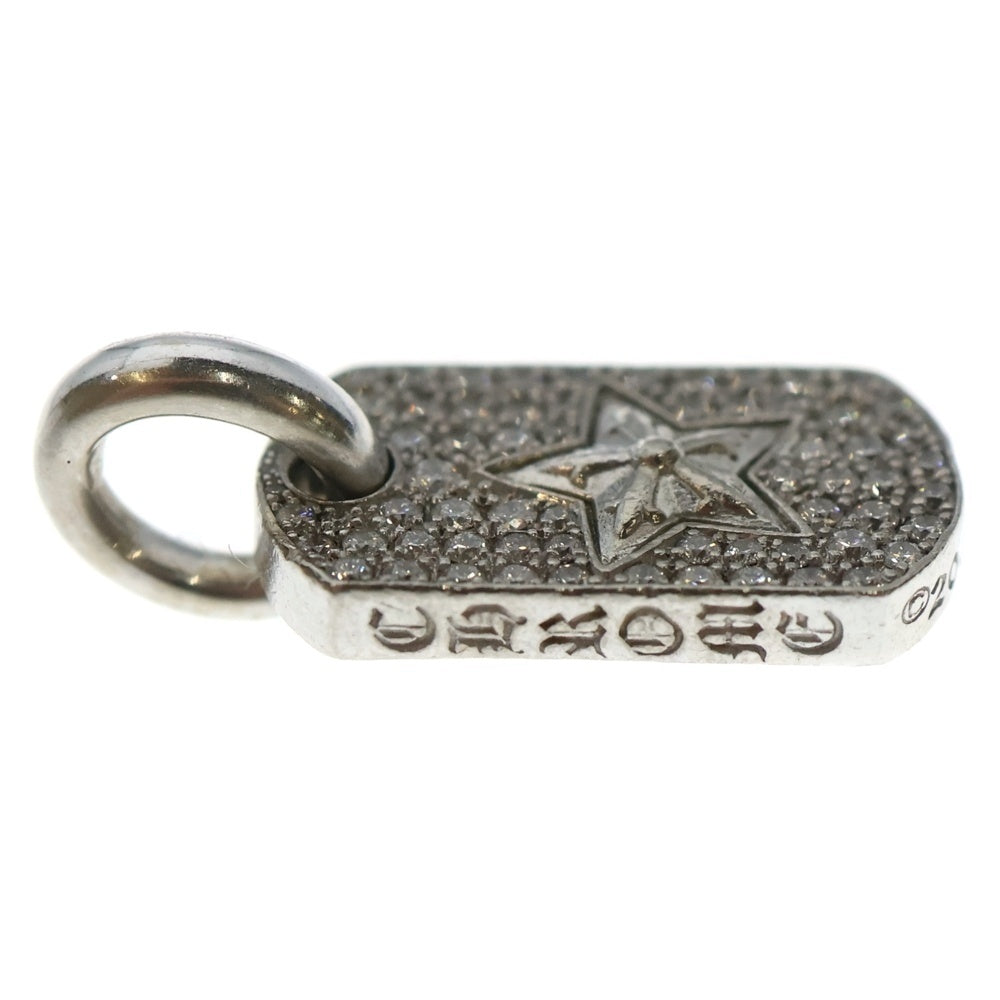 CHROME HEARTS(クロムハーツ) 18KWG DT TNY STAR P D タイニードッグタグスター PAVEダイヤ ホワイトゴールド ネックレストップ