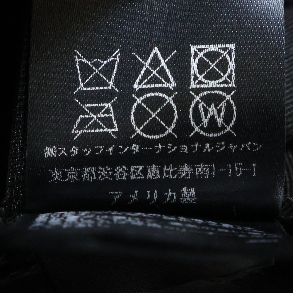 AMIRI(アミリ) レザー蛇腹 バイカークラッシュ ストレッチ スキニーデニムパンツ ブラック SR1PXMD001SAMDSI