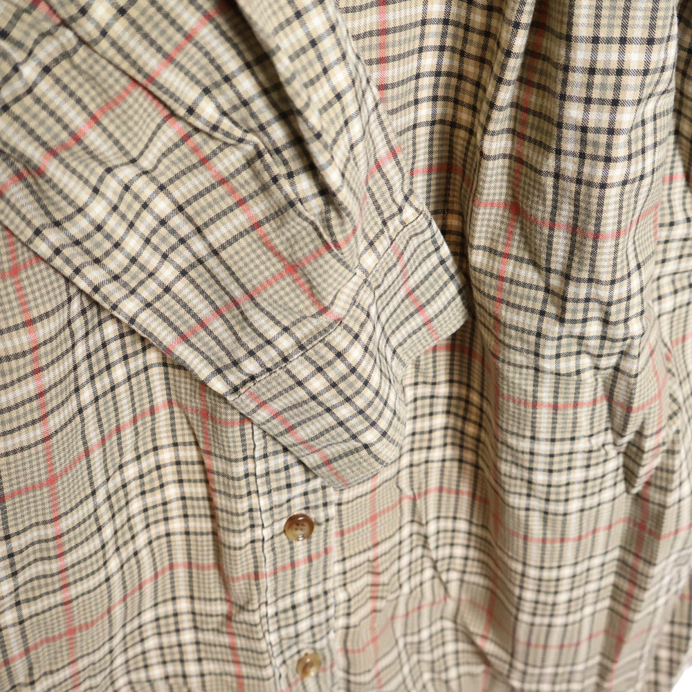 BURBERRY(バーバリー) ティッシ期 ノヴァチェック ニット切り替え シャツ ワンピース ベージュ 8036139