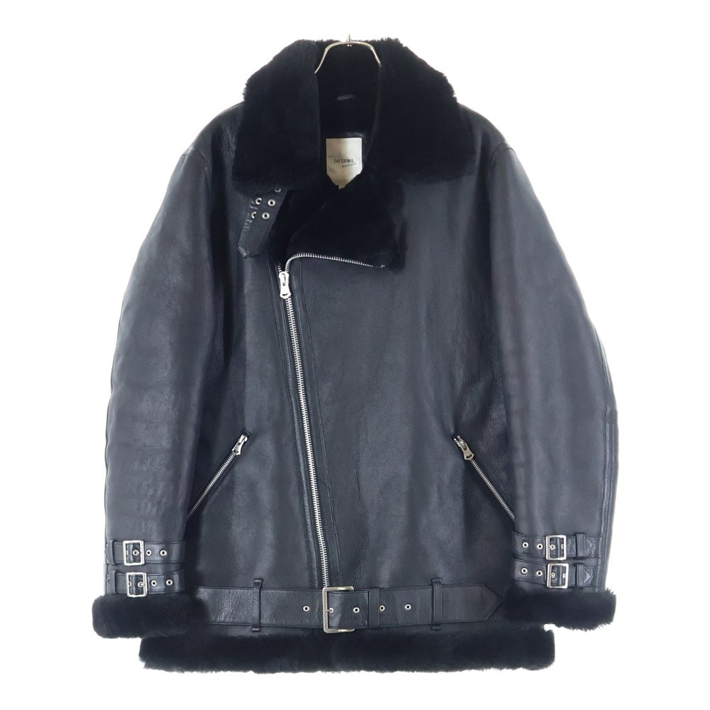 THE CRIMIE(ザ クライミー) MOUTON W RIDERS JACKET ラムレザー ムートンジャケット ブラック