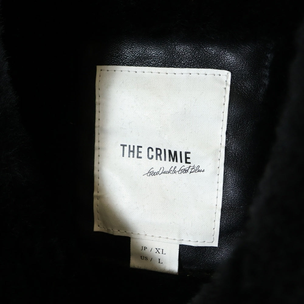 THE CRIMIE(ザ クライミー) MOUTON W RIDERS JACKET ラムレザー ムートンジャケット ブラック