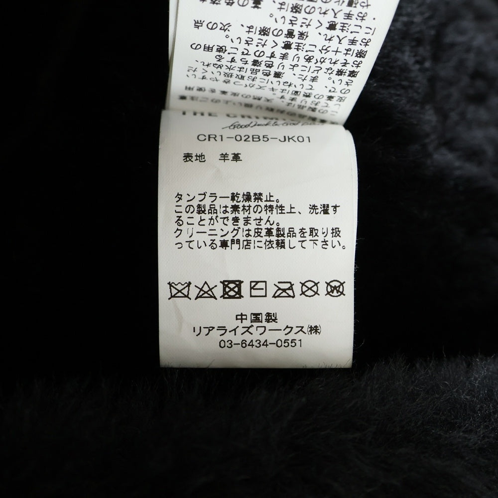 THE CRIMIE(ザ クライミー) MOUTON W RIDERS JACKET ラムレザー ムートンジャケット ブラック