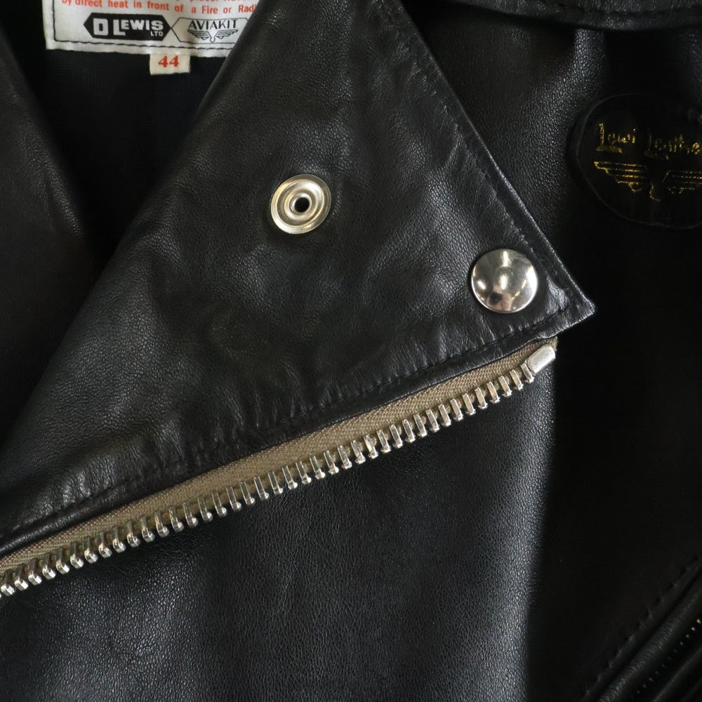 Lewis Leathers(ルイスレザー) 441T CYCLONE TIGHT FIT サイクロン タイトフィット シープスキン ダブルライダース レザージャケット ブラック