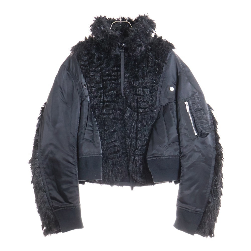 Sacai(サカイ) 24AW Faux Fur Nylon Blouson ジップアップ ナイロン