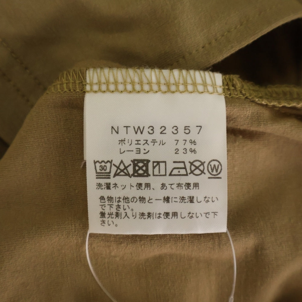 THE NORTH FACE(ザノースフェイス) ロゴプリント 半袖ワンピースTシャツ カーキ