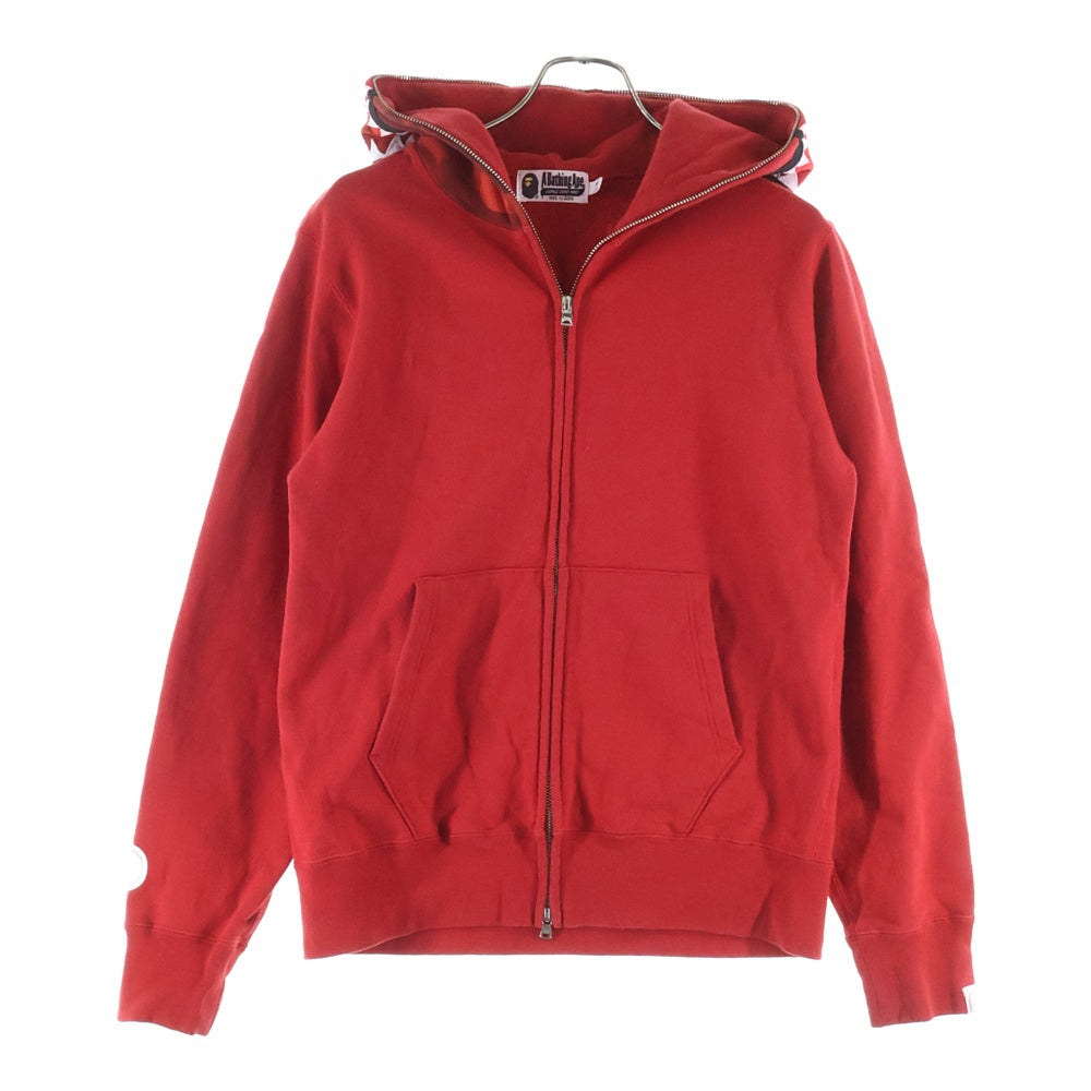A BATHING APE(アベイシングエイプ) シャークパーカー ワッペン ダブル 