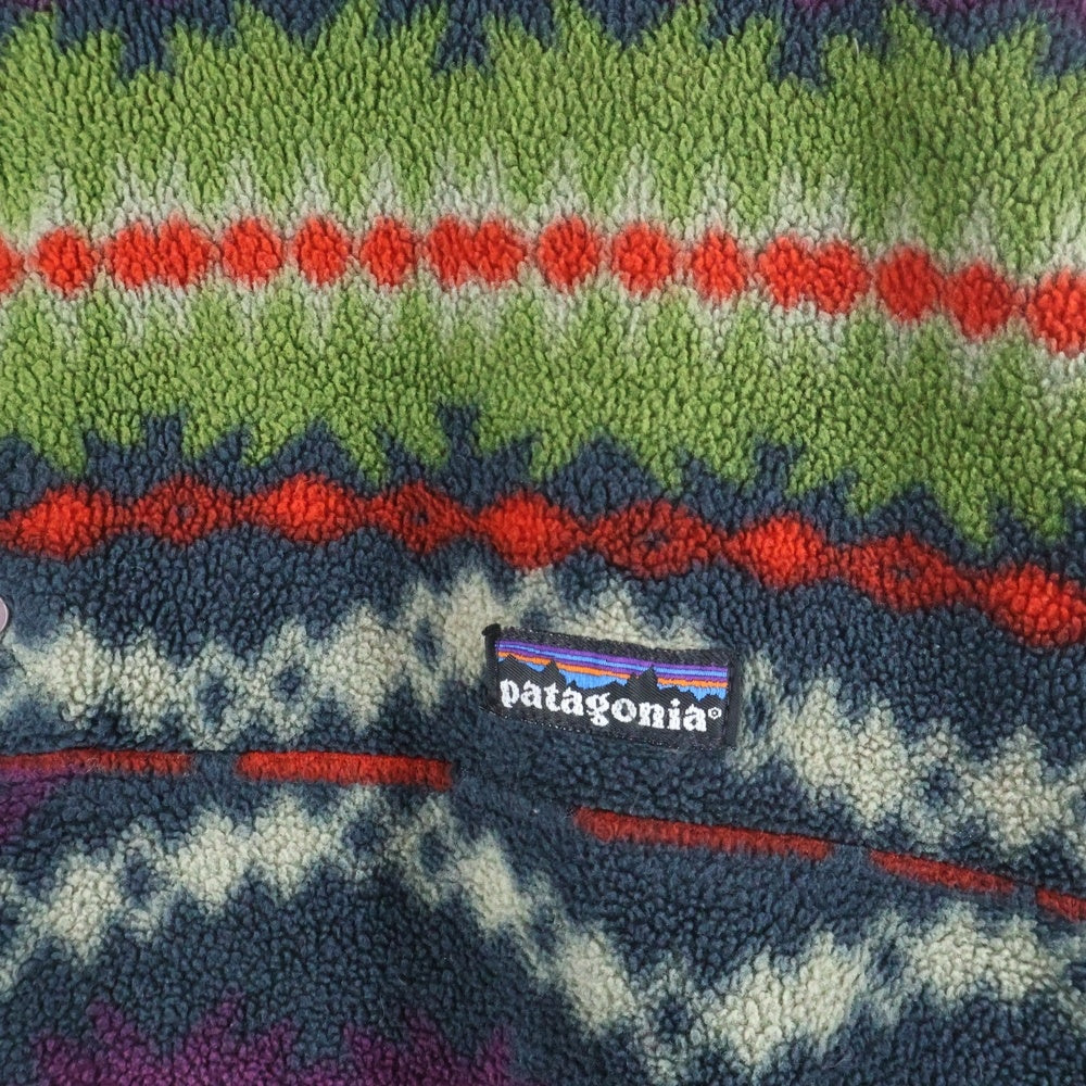 PATAGONIA(パタゴニア) 90s USA製 雪無し サカジャウィア フリース シンチラ スナップT マルチカラー