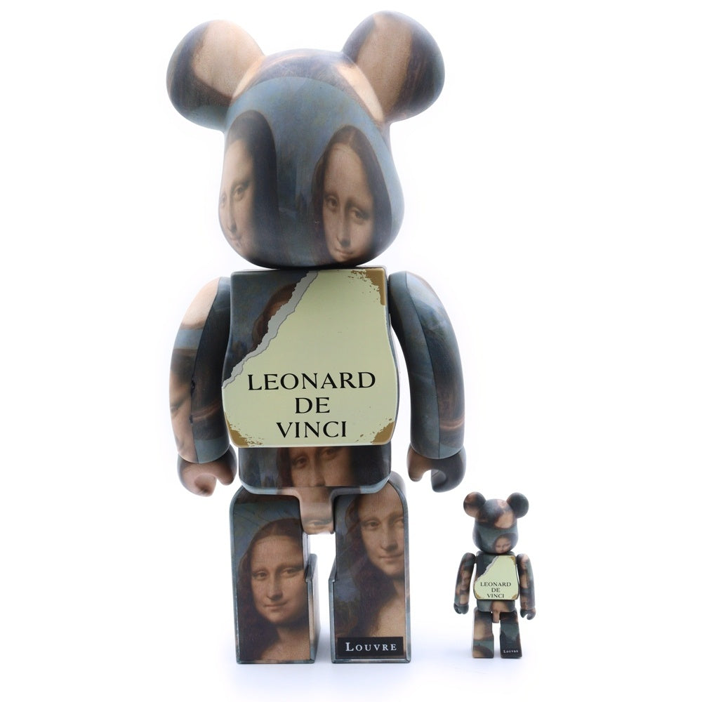 BE@RBRICK(ベアブリック) LEONARD DE VINCI Mona Lisa 超合金 ベアブリック レオナルドダヴィンチ モナリザ フィギュア ブラック 400%