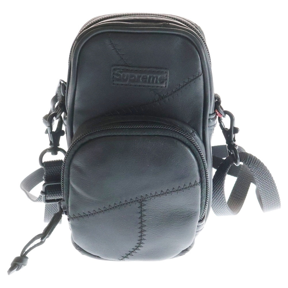 SUPREME(シュプリーム) 19AW Patchwork Leather Shoulder Bag パッチワーク レザー ショルダーバッグ ブラック レディース