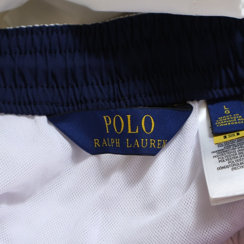 POLO RALPH LAUREN(ポロラルフローレン) ロゴ刺繍 ナイロン ハーフパンツ ホワイト