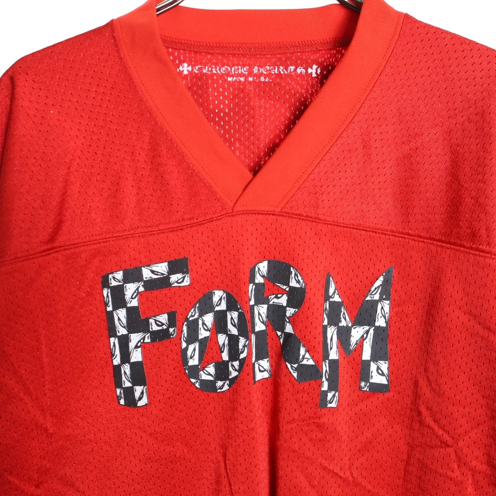 CHROME HEARTS(クロムハーツ) ×MATTY BOY PPO FORM TEAM MESH WARM UP JERSEY TEE マッティボーイ メッシュプリントジャージー長袖Tシャツ カットソー レッド