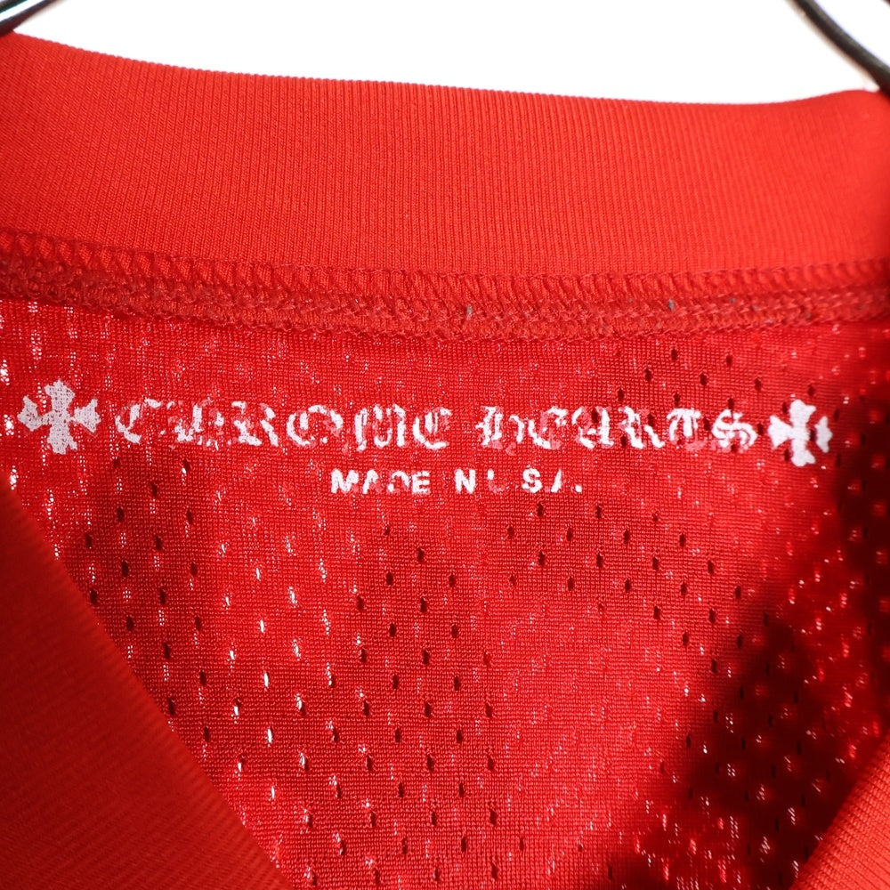 CHROME HEARTS(クロムハーツ) ×MATTY BOY PPO FORM TEAM MESH WARM UP JERSEY TEE マッティボーイ メッシュプリントジャージー長袖Tシャツ カットソー レッド
