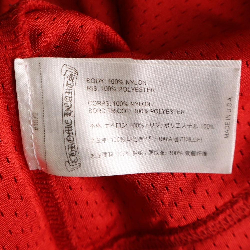 CHROME HEARTS(クロムハーツ) ×MATTY BOY PPO FORM TEAM MESH WARM UP JERSEY TEE マッティボーイ メッシュプリントジャージー長袖Tシャツ カットソー レッド