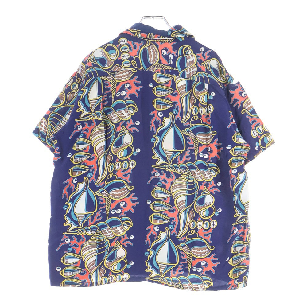 VINTAGE(ヴィンテージ) 50s 柄ボーダー レーヨン アロハシャツ 総柄 マルチカラー