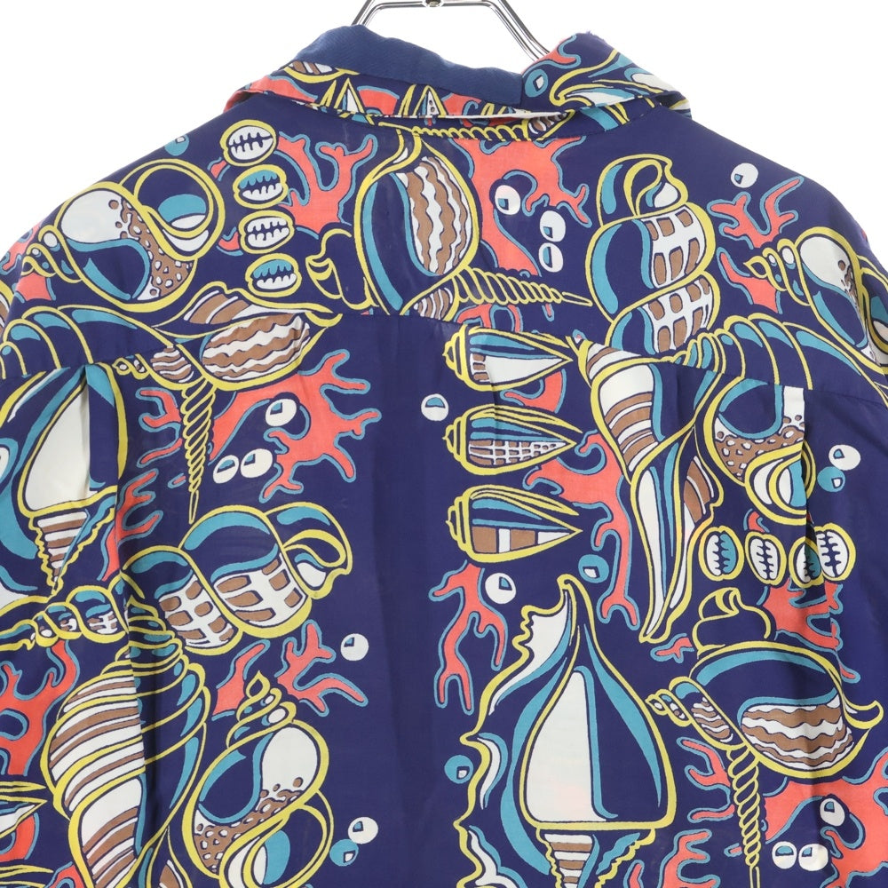 VINTAGE(ヴィンテージ) 50s 柄ボーダー レーヨン アロハシャツ 総柄 マルチカラー