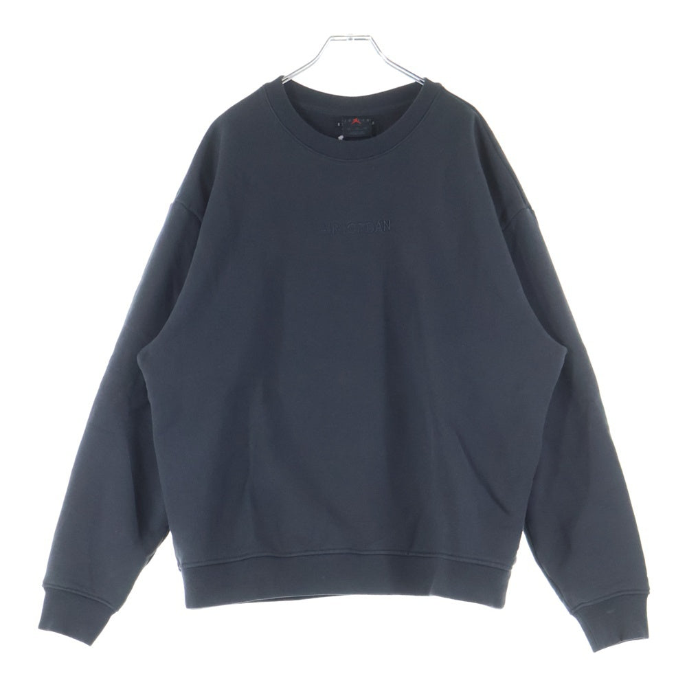 NIKE(ナイキ) Wordmark knitted crew neck sweatshirt クルーネックスウェット トレーナー ブラック