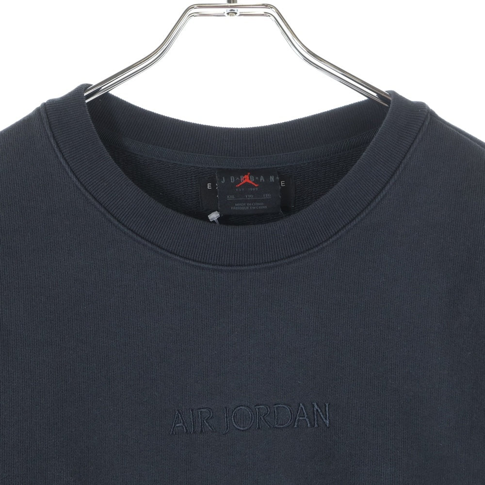 NIKE(ナイキ) Wordmark knitted crew neck sweatshirt クルーネックスウェット トレーナー ブラック