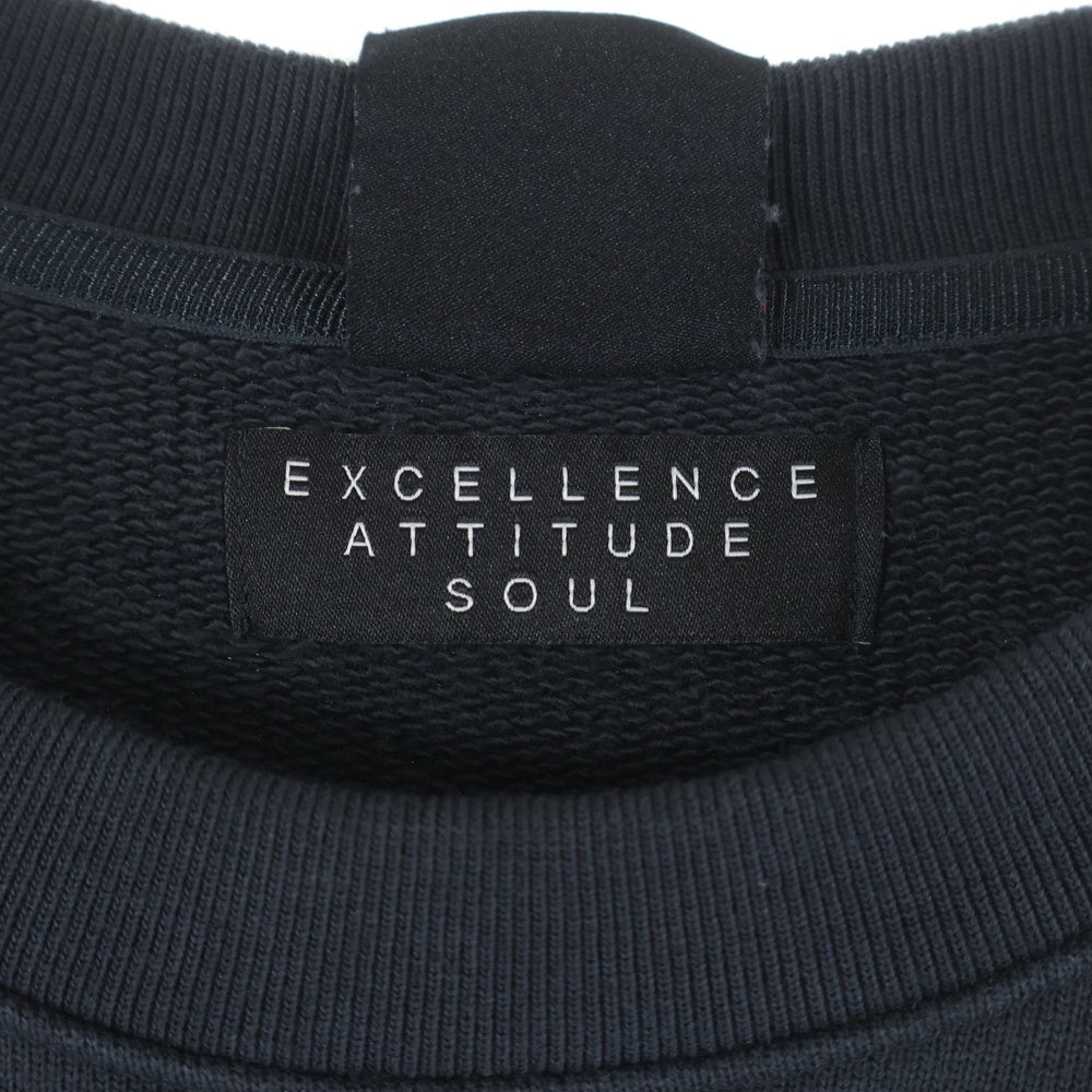 NIKE(ナイキ) Wordmark knitted crew neck sweatshirt クルーネックスウェット トレーナー ブラック