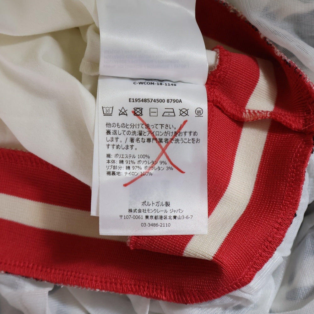 MONCLER(モンクレール) 総柄 ノースリーブ ワンピース キッズ E19548574500 8790A ホワイト レディース