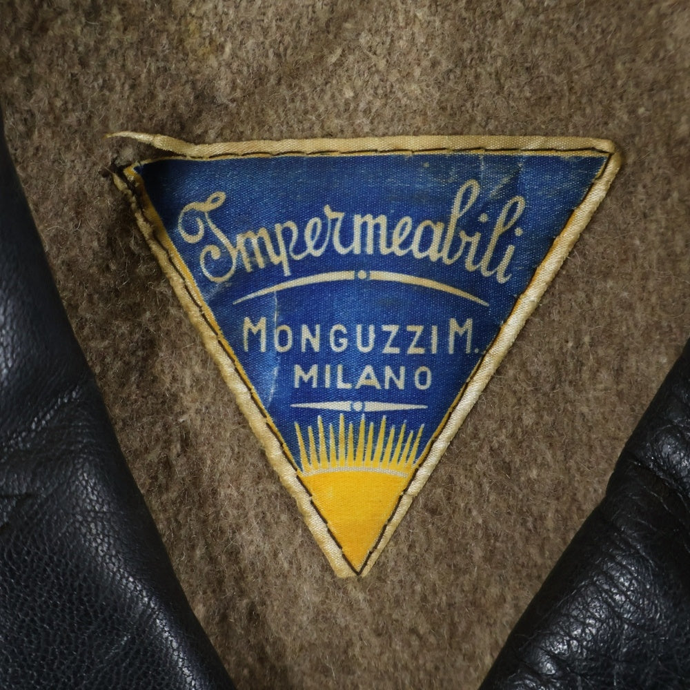 VINTAGE(ヴィンテージ) 60s Monguzzi Milano ユーロ くるみボタン レザー カーコート