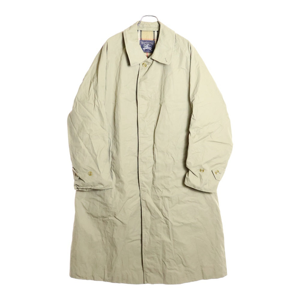 BURBERRYS(バーバリーズ) 70s イングランド製 一枚袖 エポレット 裏地ノバチェック ステンカラーコート ベージュ