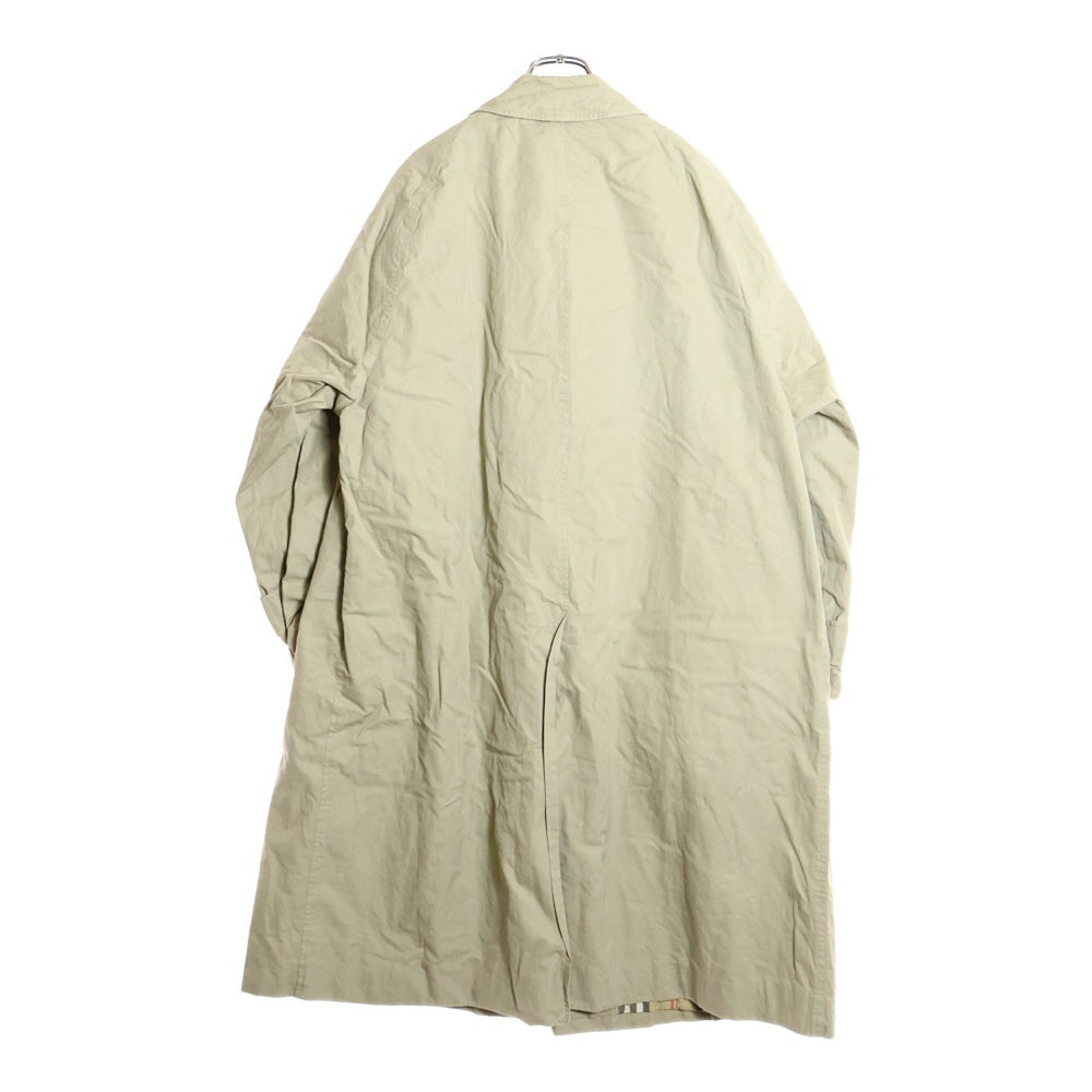 BURBERRYS(バーバリーズ) 70s イングランド製 一枚袖 エポレット 裏地ノバチェック ステンカラーコート ベージュ
