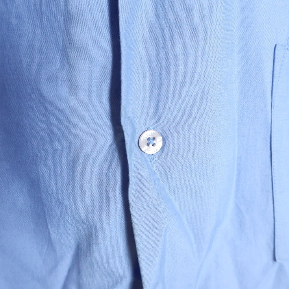 STUSSY(ステューシー) 90s 紺タグ オールド パームツリー 開襟 半袖 オープンカラーシャツ ブルー