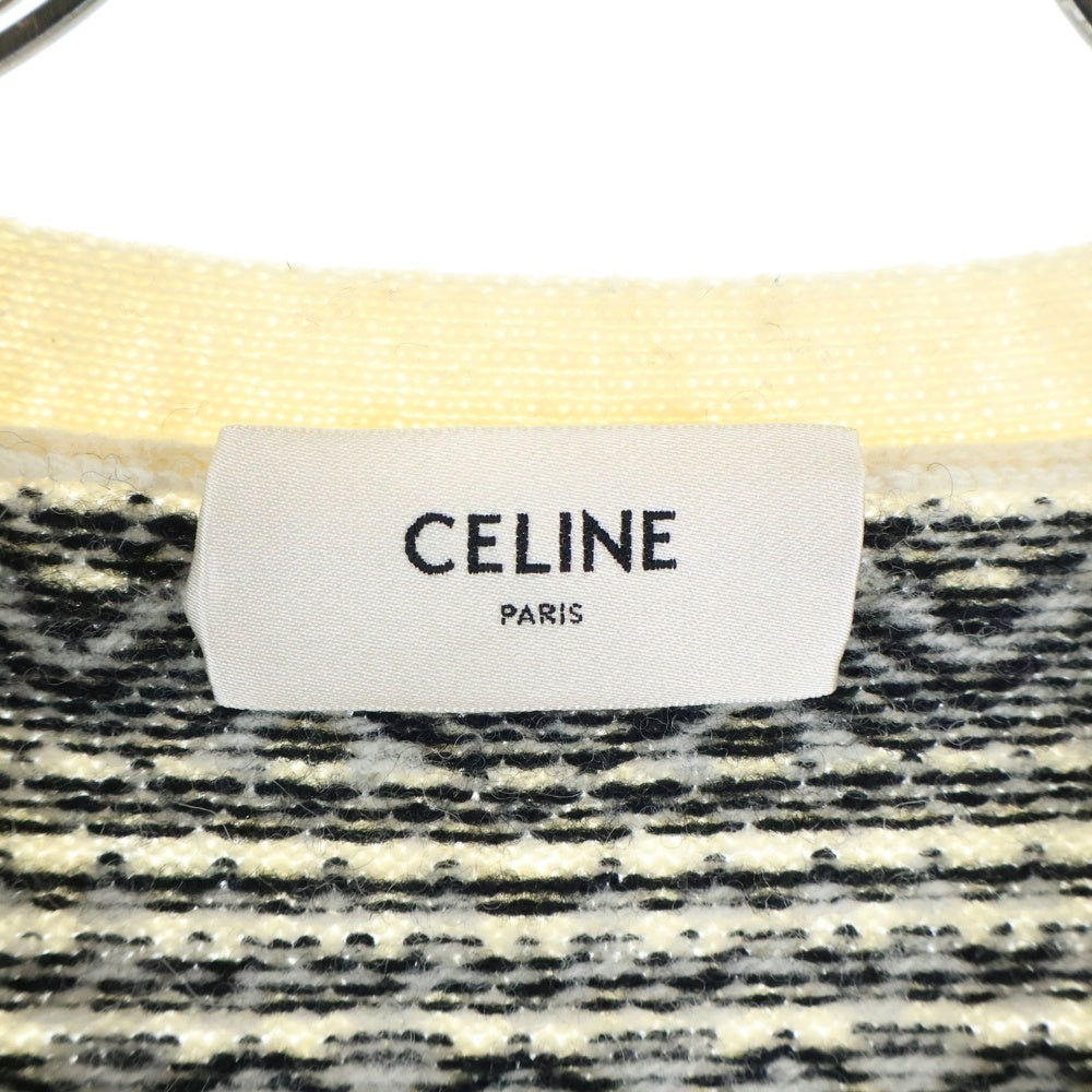 CELINE(セリーヌ) 21SS THE DANCING KID 総柄ウールジャガードルーズニットカーディガン マルチカラー 2A08L715M