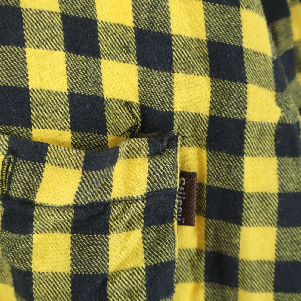 STUSSY(ステューシー) 00s OLD STUSSY チェック柄 ネルシャツ ブラック/イエロー