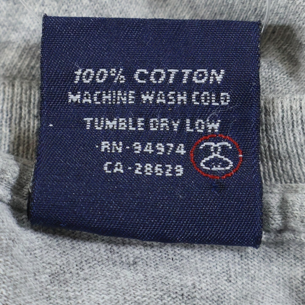 STUSSY(ステューシー) 90s OLD STUSSY 紺タグ ロゴプリント クルーネック半袖Tシャツカットソー グレー