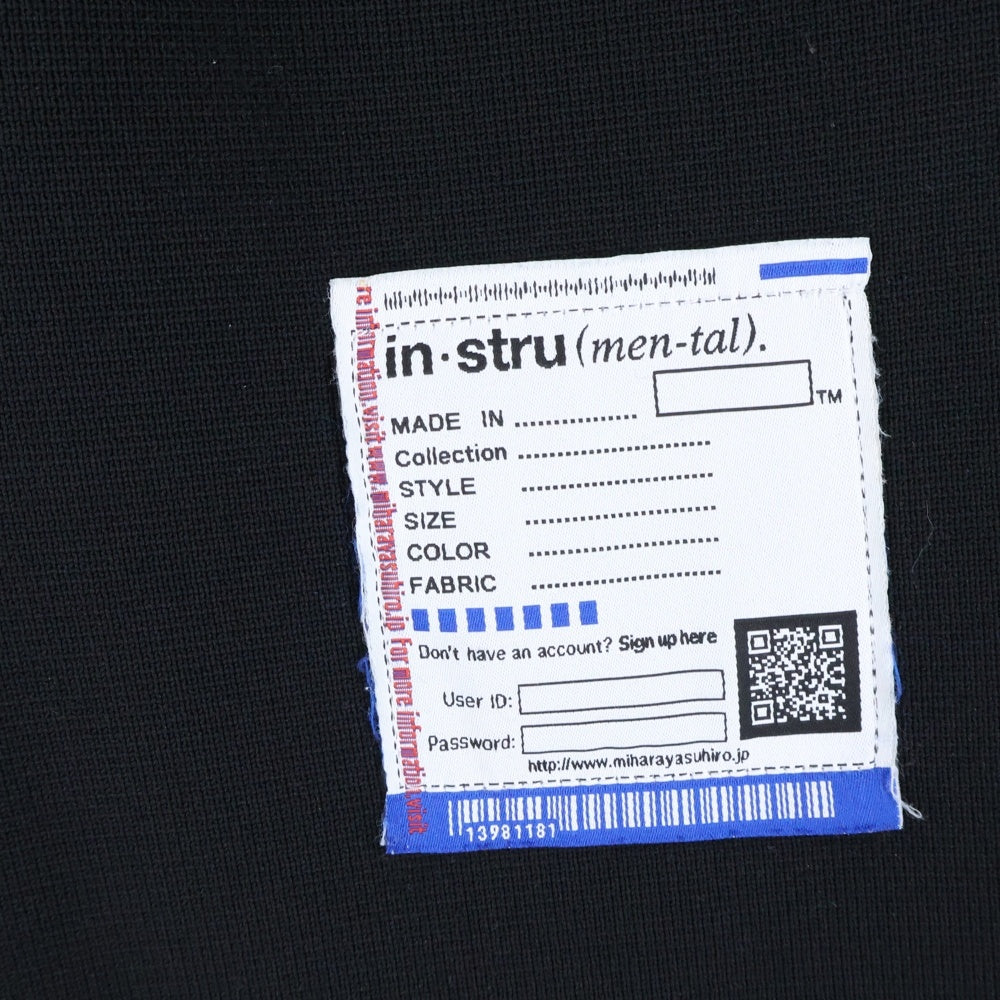 MIHARA YASUHIRO(ミハラヤスヒロ) 24AW MILAN RIB EASY PANTS ミラノリブイージーパンツ I13PT025 ブラック