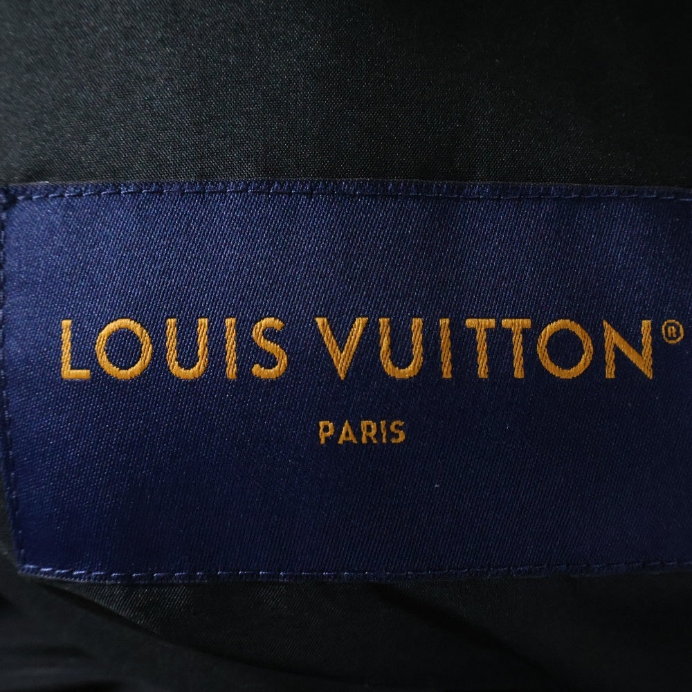 LOUIS VUITTON(ルイヴィトン) モノグラムラムレザー切り替え オーバーサイズパッファージップアップ ダウンジャケット HPB80ERSC ブラック