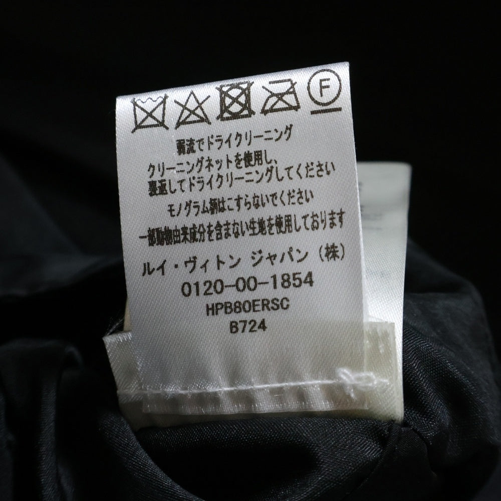 LOUIS VUITTON(ルイヴィトン) モノグラムラムレザー切り替え オーバーサイズパッファージップアップ ダウンジャケット HPB80ERSC ブラック