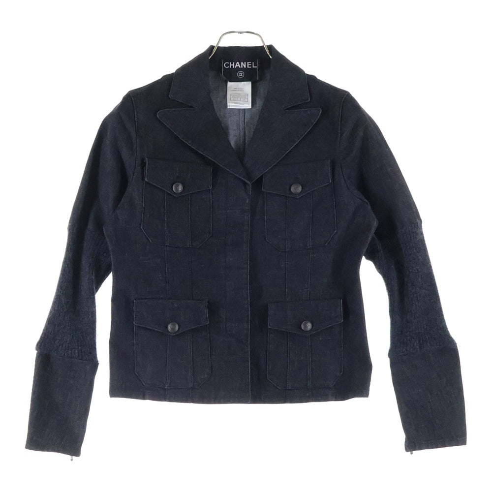 CHANEL(シャネル) 03AW ココマークボタン ニットドッキング デニム