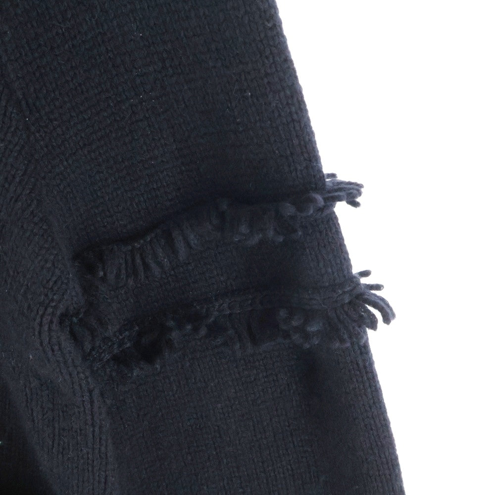 CHANEL(シャネル) 07AW フリンジ付き カシミヤニットカーディガン ブラック P31825K00556 ブラック レディース