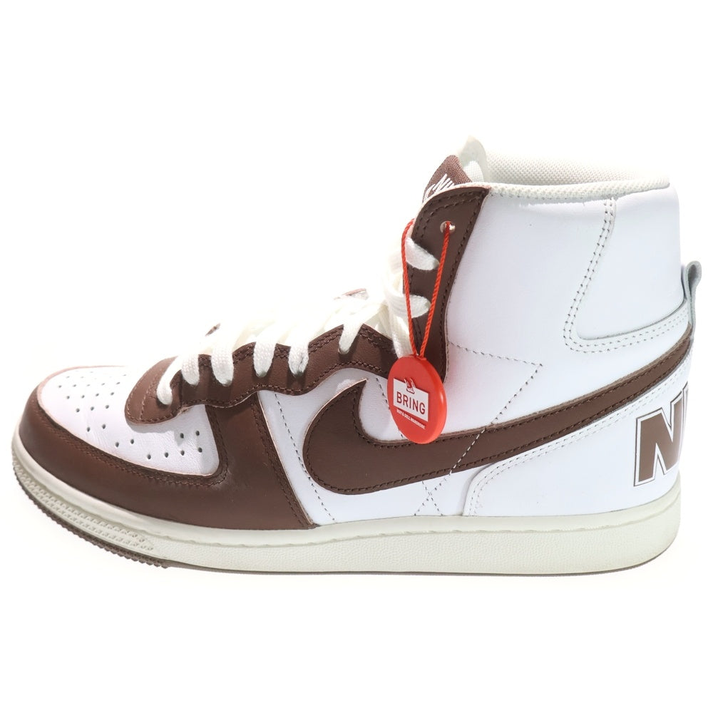 NIKE(ナイキ) erminator High White and Cacao Wow ターミネーター ハイ ホワイト アンド カカオワオ ミッドカットスニーカー US8/26cm FJ4199 100 ホワイト/ブラウン