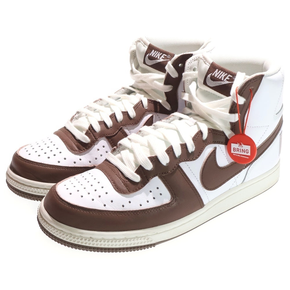 NIKE(ナイキ) erminator High White and Cacao Wow ターミネーター ハイ ホワイト アンド カカオワオ ミッドカットスニーカー US8/26cm FJ4199 100 ホワイト/ブラウン